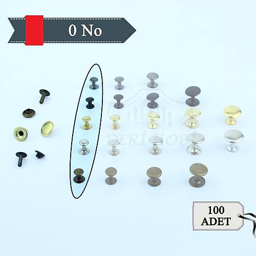 0 No Perin/Rivet - 100 Takm - Deri Hobi