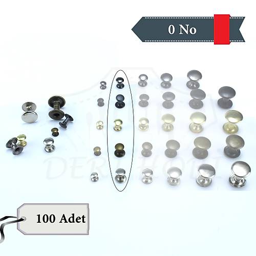 0 No Perin/Rivet - 100 Takm - Deri Hobi