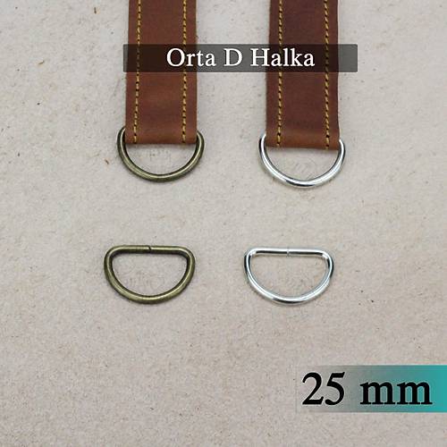 D Halka 2.5 cm - Orta Kaln - Deri Hobi