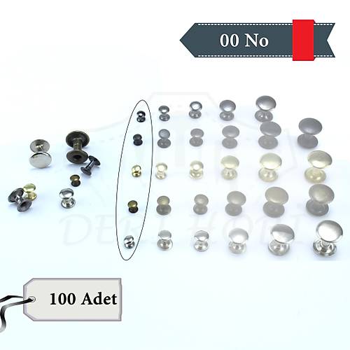 00 No Perin/Rivet - 100 Takm - Deri Hobi