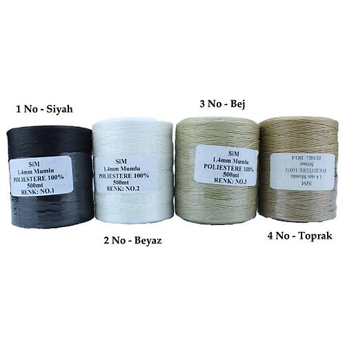 Mumlu �p 1.4 mm �p 10 mt - Deri Hobi