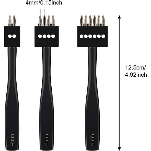 Siyah 4 mm Delme Z�mbas�  - Deri Hobi