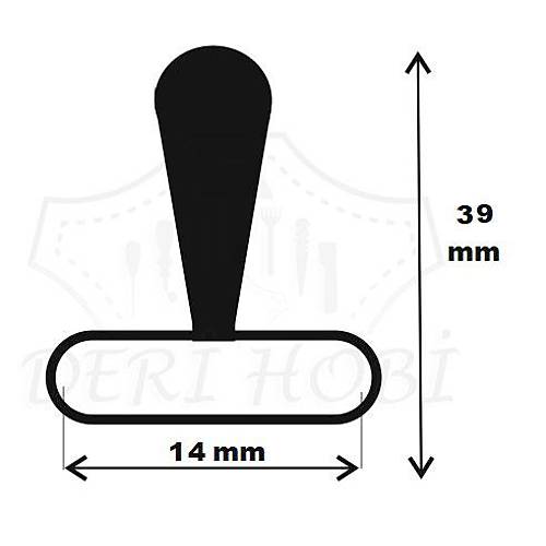 Mini Kanca 1.5 cm - Deri Hobi