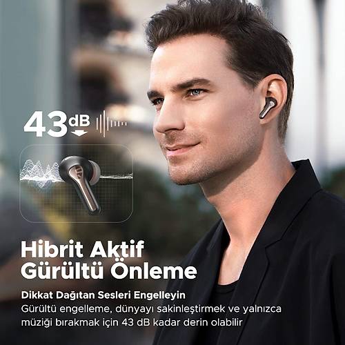 Soundpeats Capsule3 Pro Hi-Res 3+3 Mikrofon 52 Saat Kullanım Süresi ANC-ENC 5.3 Bluetooth Kulaklık