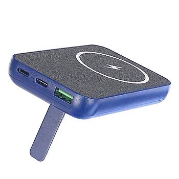 S-Link P50 5000mAh Kablosuz Tanabilir arj Cihaz Powerbank Mavi