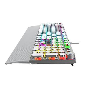 Lenovo Lecoo KG1102 Kablolu RGB Led Aydnlatmal Gaming Klavye Q Metalik
