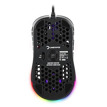 Gamepower Sendo Gaming RGB Oyuncu Mouse 10.000DPI Glossy Siyah