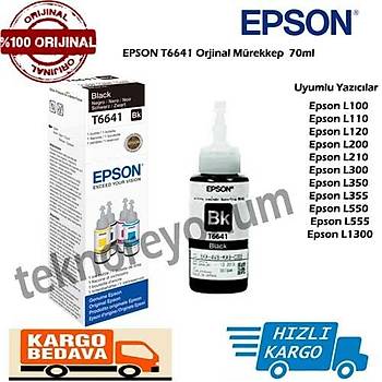 Epson T6641 L100/L110/L120/L200/L210/L300/L350/355 Siyah Mrekkep
