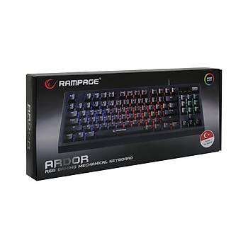 Rampage KB-R320 ARDOR RGB Led Mekanik TKL Gaming Klavye