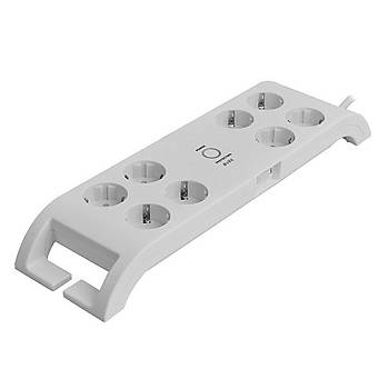 S-Link SPG3080 2M 900 Joule 8 li Akm Koruyucu Priz Beyaz