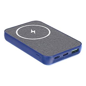 S-Link P50 5000mAh Kablosuz Tanabilir arj Cihaz Powerbank Mavi