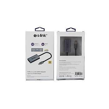 S-link Swapp SW-U512 Gri Metal Type-C to 4K HDMI evirici Adaptr