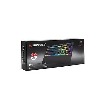 Rampage KB-R101 IMPRESSIVE Full RGB Kristal Switch Mekanik Gaming Oyuncu Klavyesi TR