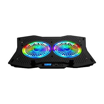 Rampage AD-RC9 Tornado RGB 2 Fanl 10''-18'' Uyumlu Notebook Soutucu