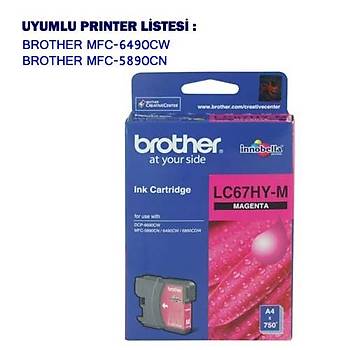 Brother Lc-67HY-M Mfc-6490, 490cw, Dcp385 Kýrmýzý Kartuþ Outlet