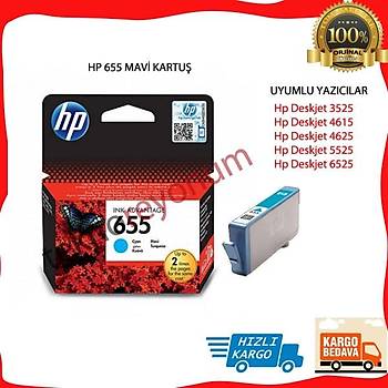HP 655 Mavi Kartuş Orjinal CZ110A 3525, 4615, 4625, 5525