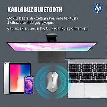 Hp DM10 2,4Ghz Bluetooth Wireless Kablosuz Sessiz Mouse Gri