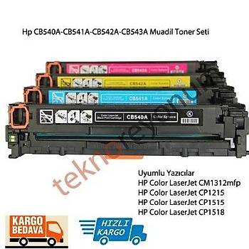 Hp 125A CB540A/CB541A/CB542A/CB543A 4L Set Muadil Toner Cp1215
