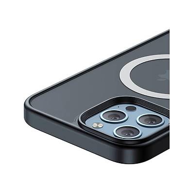 Mcdodo iPhone 14 Pro Magsafe ile Uyumlu Klf PC-3102 Siyah