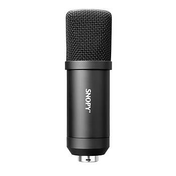 Snopy SN-04P Çok Amaçlý Masaüstü Profesyonel USB Yayýn Mikrofonu Siyah