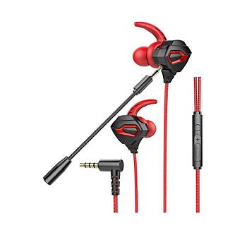 Rampage RM-K46 COBRA 3,5mm Gaming Krmz Kulak i Mikrofonlu Kulakl