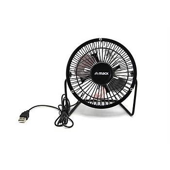 Mack MCF-14 BK Siyah Masast Serinletici Metal USB Fan