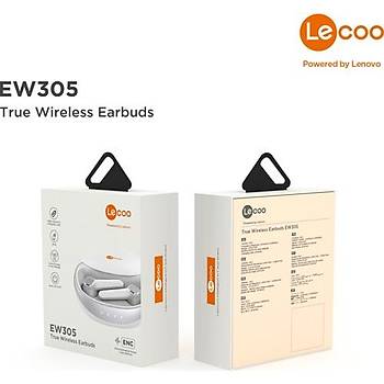 Lecoo Ew305 Kablosuz Tws Mikrofonlu Kulak Ii Kulaklk Beyaz EW305-S