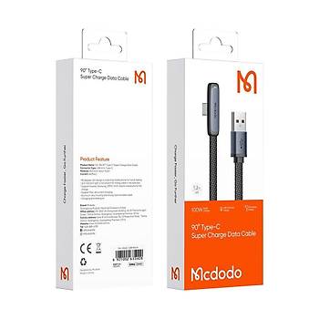 Mcdodo CA-3340 Type-C 100W 90 Al Hzl arj & Data Kablosu 6A 1.2m