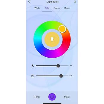 S-link SL-RGB15 Smart Wi-Fi Akll RGB Ampl 15W E27 Lamba