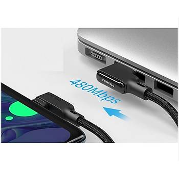 Mcdodo CA-7511 90 iPhone Lightning arj ve Data Kablosu 1.8M Siyah