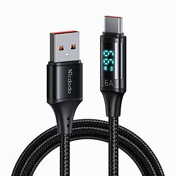 Mcdodo CA-1080 Type-C Dijital Gstergeli Data Ve arj Kablosu 6A 1.2M 