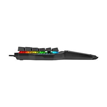 Rampage KB-R77 Rainbow Backlight Red Switch Mekanik Usb 36 Tulu Mini Gaming Oyuncu Klavyesi