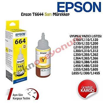 Epson T6644 Sarı Mürekkep Kartuş L110/L120/L200/L210/300/350/L355