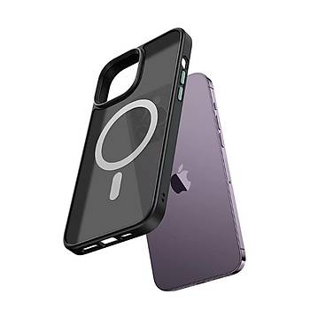 Mcdodo iPhone 14 Pro Magsafe ile Uyumlu Klf PC-3102 Siyah