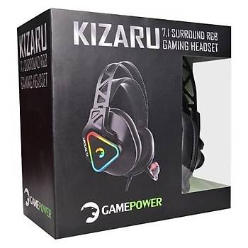 Gamepower Kizaru Siyah 7.1 Surround RGB Gaming Kulaklık