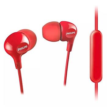Philips SHE3555RD Krmz Mikrofonlu Kulak i Kulaklk