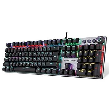 Gametech Titan Blue Switch Rainbow Mekanik Bilek Destekli Gaming Oyuncu Klavyesi