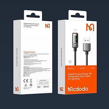 Mcdodo CA-3620 Dijital Ekranl iPhone in arj & Data Kablosu 1.2m - Siyah