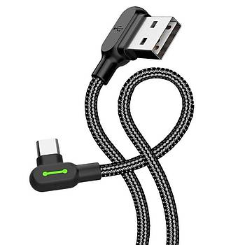 Mcdodo CA-5280 Type C Usb arj ve Data Kablosu L Tip Siyah 0.5CM