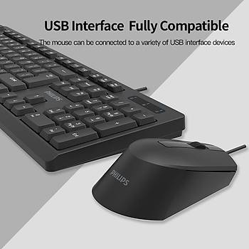 Philips SPT6234/62 Kablolu Klavye+Mouse SET USB Q TR