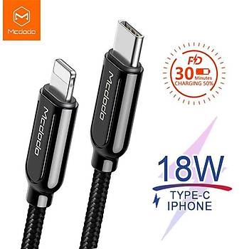 Mcdodo CA-6871 Pd Type-C To Lightning Data ve arj Kablosu 1.8M