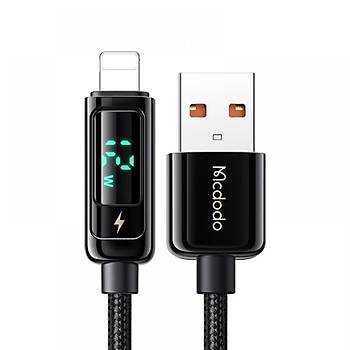 Mcdodo CA-9940 Dijital Ekranl Lightining 3A Data-arj Kablosu 1.2 -Siyah