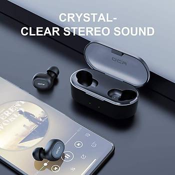 Qcy T2C ift Mikrofonlu arjl Bluetooth V5.0 Siyah Telefon Kulakl