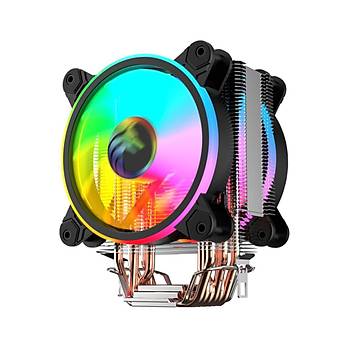 Gemetech Hd6.2 Pro Cpu Soutucu 2x12 Cm Led Fan Intel-amd-2011 Soket 
