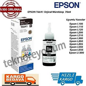 Epson T6641 L100/L110/L120/L200/L210/L300/L350/355 Siyah Mürekkep