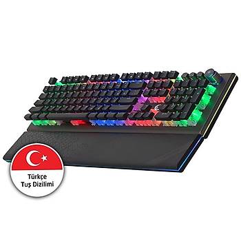 Rampage KB-R101 IMPRESSIVE Full RGB Kristal Switch Mekanik Gaming Oyuncu Klavyesi TR
