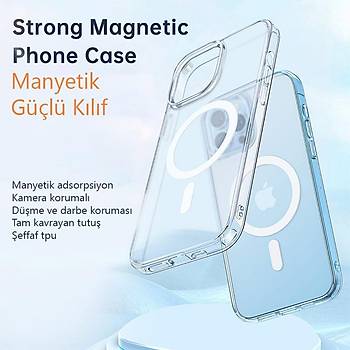 Mcdodo iPhone 12 ProMax Kýlýf MagSafe Uyumlu ManyetikÞeffaf Kýlýf 1630