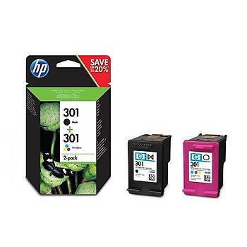 Hp 301 Kartu Siyah-Renkli N9J72AE Deskjet 1510/1050/2050/3050
