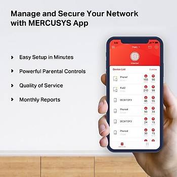 TP-Link Mercusys Halo H50G AC1900 Mesh Menzil Geniletici 3'l
