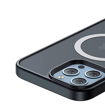 Mcdodo iPhone 12 Pro Max Manyetik Uyumlu Klf Mat Siyah PC-2675